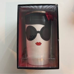 NIB Alice and Olivia Starbucks ceramic tumbler.